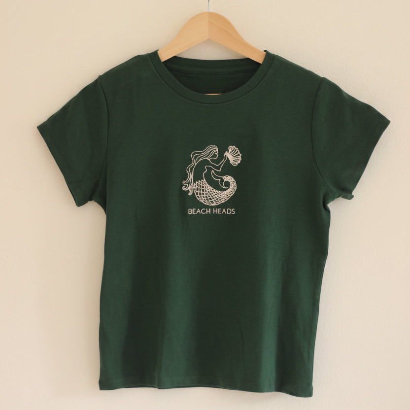Beach Heads Embroidered Logo 90s Baby Tee