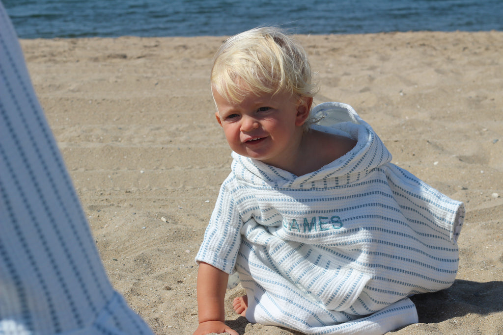 Custom Monogrammed Kids Waffle Terry Poncho