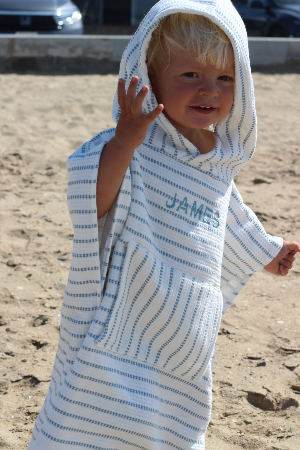 Custom Monogrammed Kids Waffle Terry Poncho